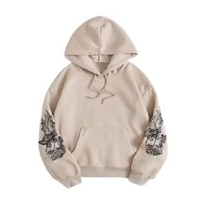 Nouvel arrivage de pulls à capuche surdimensionnés pour femmes de haute qualité 100% coton polaire à manches longues couleur unie ODM hiver - Product Image 1