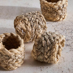 Handwoven Seagrass Napkin Rings Natural Eco-Friendly Tableware <b>Decoration</b> <b>Accessories</b> Made In Vietnam - Product Image 2
