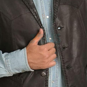 Gilet en cuir de qualité supérieure 100% cuir, prix raisonnable, respirant, vêtements pour hommes, gilet en cuir en vente en ligne - Product Image 5