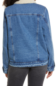 Vestes de camionneur en denim surdimensionnées avec doublure en fausse fourrure, design de qualité supérieure, veste en denim pour femmes 2026 - Product Image 5