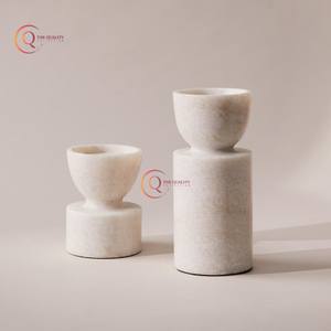 เชิงเทียนหินหินอ่อนที่ตกแต่งอย่างหรูหราขวดเทียนที่ไม่ซ้ำกันสำหรับตกแต่งบ้านสำหรับอีสเตอร์ - Product Image 4