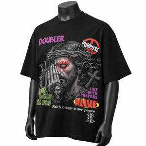 Camiseta Gráfica Oversize Personalizada para Hombre, Estilo Vintage Lavado, Streetwear, Estampada, Manga Corta, Algodón, Moda Casual, OEM Ringer - Product Image 3