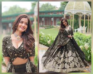 Boda India Lehenga tradicional hermosa Lehenga, con blusa de lujo y Dupatta fiesta pakistaní boda damas de honor - Product Image 6