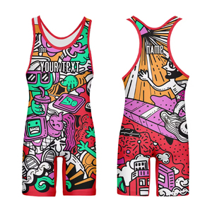 Combinaisons de lutte en gros, gilets de fitness pour hommes personnalisés, combinaisons de lutte avec impression personnalisée et sublimation, vêtements de sport - Product Image 3