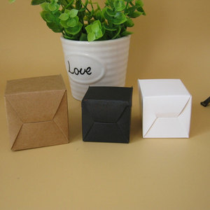 Natural Kraft Paper Box Cube Tuck Top Gift Box Marriage Emballage Cajas Cosmetic Jar Packaging Box Party Supplies - Product Image 4