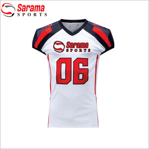 High Quality Customized American <b>Football</b> Uniform Latest Design Short Sleeves Sports Wear XL Tops Sublimation <b>Football</b> Jerseys - Product Image 3