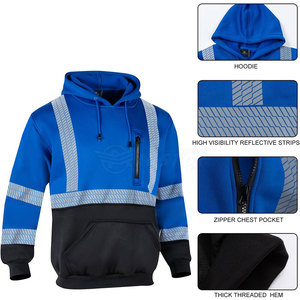 เสื้อฮู้ดทำงานของผู้ชายเสื้อทำงานมีฮู้ดสะท้อนแสงสำหรับฤดูหนาว - Product Image 5