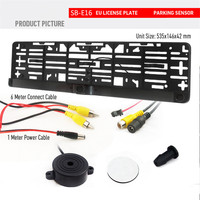 Cadre de plaque d'immatriculation de voiture étanche EU avec 3 capteurs CCD, 1 buzzer, distance de détection de 0,3 à 1,5 m