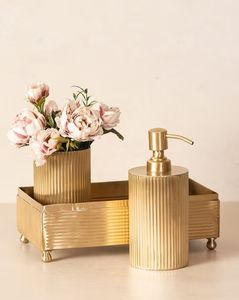 Chic Metal <b>Bathroom</b> <b>Set</b> Fashionable Home Accessories Stylish <b>Towel</b> Rack Soap Dish Toothbrush Holder Storage Organizer Display - Product Image 6
