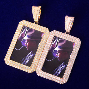 Colgante de imagen personalizado estilo Hip Hop, Oro Sólido de 10 quilates con diamante de corte brillante cultivado en laboratorio, fabulosa opción de regalo al por mayor - Product Image 1