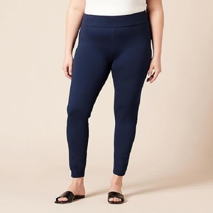 Fait sur mesure 95% coton 5% Spandex couleur marine taille haute dames Leggings meilleur prix d'usine Bangladesh - Product Image 5