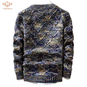 Plus Size Men's High Quality Crew <b>Neck</b> Knitted Printed Sweatshirts Slim Fit Winter Wear 100% Cotton Eco-Friendly Customized - Product Image 4
