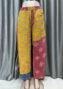 Pantalon en coton kantha palazzo fait à la main avec deux poches latérales, couleur unisexe pantalon boho complet pantalon de yoga les deux poches latérales - Product Image 6