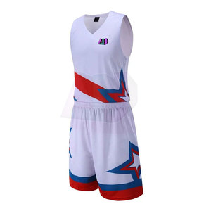 Ensemble d'uniformes de basketball 100 % polyester, grandes tailles, léger, respirant, tissu anti-humidité, sans manches, personnalisable - Product Image 1