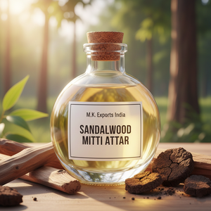 Attar de Sándalo Mitti, Attar Indio Natural con Aroma Terroso, Aceite de Perfumería Tradicional de Larga Duración - Product Image 1