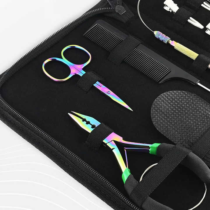 OEM ODM Service Hair Extension Tool Kit for Installing Cold and Hot fusion I-tip and U-tip Hair Extensions Set