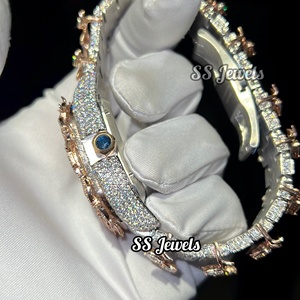 Espina mecánica de edición limitada, oro rosa, Hip Hop, cuarzo, cristal analógico, Moissanite IGI, reloj de diamante cultivado en laboratorio, proveedor verificado - Product Image 6