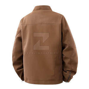 Veste en cuir pour homme, best-seller, écologique, coupe-vent, respirante, imperméable, col montant, logo sur le devant, design personnalisé - Product Image 2