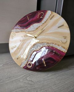 Horloge murale en résine résine époxy salon meilleur qulatiye meubles décor à la maison horloge murale personnalisée meilleur - Product Image 1