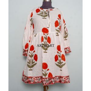 Vestido de Trabajo de Algodón 100% Hecho a Mano, Estampado Digital, Tejido de Punto, Ropa de Verano, Cintura Natural, Alta Calidad, Venta al por Mayor - Product Image 1