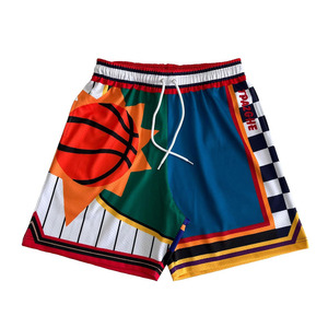 Pantalones cortos de entrenamiento de verano de talla grande para hombre, deportivos, cómodos, con cintura media, secado rápido, Anti-UV, estampado de transferencia de calor, cordón frontal - Product Image 3