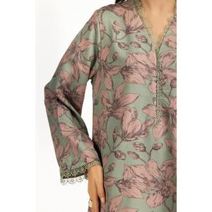 Conjunto de Top y Shorts Estampados de Crepé de Algodón y Viscosa IUSTTS-1364, Conjunto Casual de 2 Piezas para Primavera/Verano, Tallas XS a XL - Product Image 5