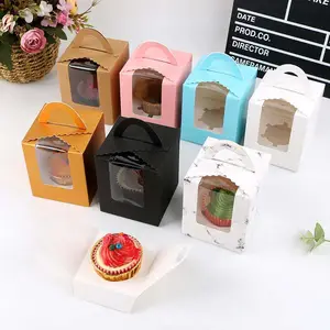 Trung Quốc Nhà máy tùy chỉnh Hot Bán Mini Cupcake hồng vuông bánh Đóng gói hộp để bán