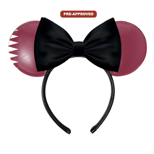Custom Factory Order Headband Made-to-Order Concept <b>Mouse</b> Ears Design with Flag of Qatar H.E.R. Accessories - Product Image 1