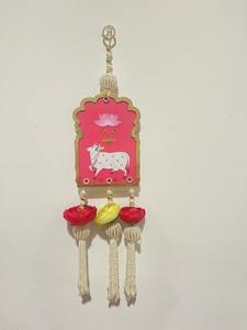 Lotus Cow Floral Wall Hanging Pichwai Art Eco-friendly Back School Halloween School Navidad Año Nuevo Diwali Año Nuevo chino - Product Image 3