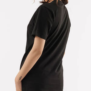 Camiseta de algodón de peso pesado Vintage clásico de nuevo estilo para mujer Color negro ecológico para verano - Product Image 4
