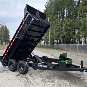 Semi-remorque d'occasion pour ferme Tracteur Remorque 4 'High Side 6X12 Remorque agricole avec moteur à engrenages Essieu et pneu Nouvelle ferme à vendre - Product Image 1