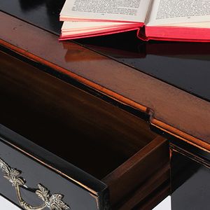 Meuble de table en bois massif no 1363 au design minimaliste pour le bureau ou le salon avec des pieds solides - Product Image 2