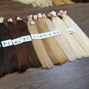 Produit le plus vendu, extensions de cheveux humains russes et vietnamiens authentiques, qualité Remy, lots en vrac avec livraison gratuite - Product Image 1