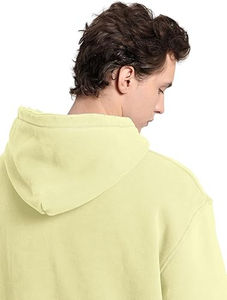 เสื้อฮู้ดดี้ทรงหลวมแบบ unisex สำหรับผู้ชาย สไตล์ลำลอง แบบเรียบๆ ไม่มีลาย สั่งทำได้ เสื้อฮู้ดดี้ผู้ชายแฟชั่นทรงโอเวอร์ไซส์ เสื้อฮู้ดดี้ผู้ชายแบบพื้นฐาน - Product Image 4