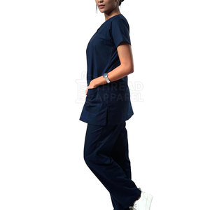 ชุดสครับสำหรับผู้หญิง ผ้าฝ้ายผสมโพลีเอสเตอร์คุณภาพสูง สวมใส่สบาย ตัดเย็บตามสั่ง ตรวจจับการรั่วไหลของของเหลวได้ ขนาดสั่งทำได้ น้ำหนักเบา - Product Image 2