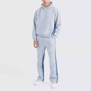 Chándal de Lujo para Hombre, Estilo Flare, con Capucha, Impresión Personalizable, 100% Algodón, Transpirable, Ligero, Diseño Sólido, Ropa Deportiva para Invierno - Product Image 1