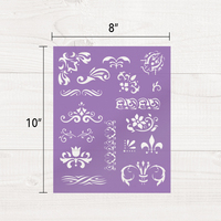Ensemble de pochoirs à motifs réutilisables en plastique pour le journal de voyage et le scrapbooking