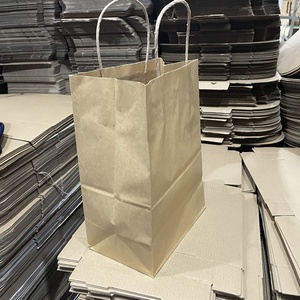 El mejor precio en Vietnam Bolsas de compras Kraft con asas-Bolsas de papel marrón a granel, Bolsas de comestibles reutilizables Logotipo personalizado e impresión - Product Image 5