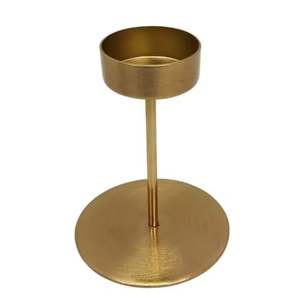 Portavelas de Color plateado para decoración del hogar con palo de hierro, Acabado niquelado decorativo, portavelas de diseño clásico - Product Image 3