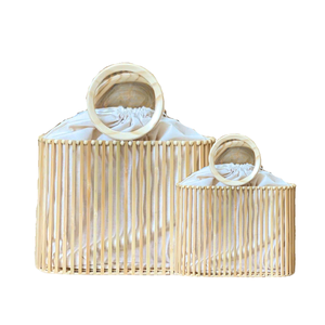 Sac à main en bambou naturel Sac en bambou naturel de qualité supérieure avec intérieur amovible en coton pour un usage quotidien Sac pour femme - Product Image 1