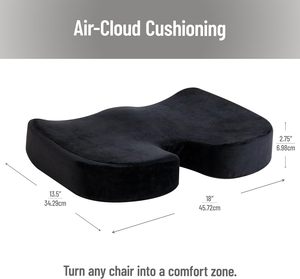 Cuscino in Memory Foam Rinfrescante <span class=keywords><strong>per</strong></span> Sedia da Ufficio, Sollievo dal Dolore al Coccige, Sciatica e Lombare, Cuscino Rialzato <span class=keywords><strong>per</strong></span> <span class=keywords><strong>Auto</strong></span> e Casa - Product Image 2