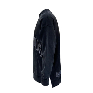 Sudadera con Capucha Personalizada con Logotipo Estampado, de Algodón, con Hombros Caídos, sin Capucha, para Hombre, Sudadera Holgada Lavada - Product Image 3
