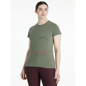Camisa ecuestre profesional para mujer, transpirable, para verano, para montar a caballo, ligera, de tela elástica, que absorbe la humedad, elegante - Product Image 1