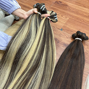 Meilleur fournisseur Thanh An Hair : Lots de mèches Remy cambodgiennes vierges non traitées, couleur piano, lisses, à trame machine, cuticules alignées - Product Image 5