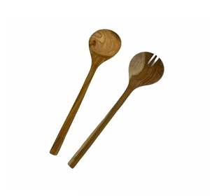 Ensemble de service à salade en bois à prix abordable ensemble cuillère et fourchette en acacia en gros décor de salle à manger accessoires de cuisine ensemble de service à salade - Product Image 1