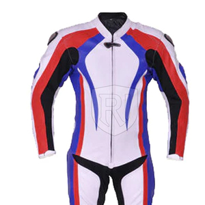 Combinaison de moto en cuir véritable de qualité supérieure, haut de gamme, coupe-vent, quantité minimale de commande bas - Product Image 2