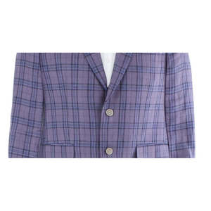 Blazer da Uomo Tallia Slim Fit Viola a Quadri Taglia 46 - Tessuto Lavorato a Maglia per Occasioni Formali e Casual, Matrimoni e Feste - Product Image 3