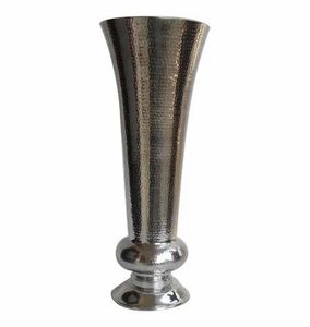 Meilleures ventes QAMAR OVERSEAS Modèle QO1373AB Vase de sol géant moderne en fer finition argentée de haute qualité pour mariage et décoration intérieure - Product Image 1