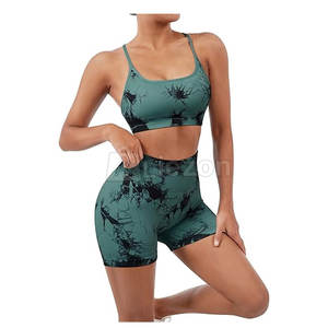 Conjunto de Top y pantalones cortos de Yoga para mujer, ropa de Fitness para gimnasio, Top y pantalones cortos de Yoga para mujer, proveedor mayorista - Product Image 6