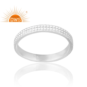 Anillo de banda de Plata de Ley 925 de diseño elegante para mujer, joyería personalizada para mujer, regalo para ella. - Product Image 1